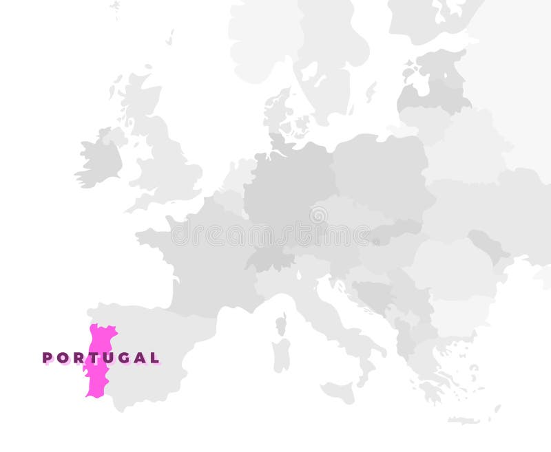 Infographics的葡萄牙地点现代传染媒介地图 没